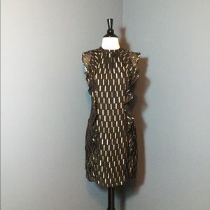 Metallic gold black dress by Worthington